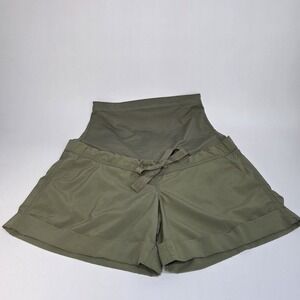 Thyme‎ Olive Green Size Small Maternity Shorts